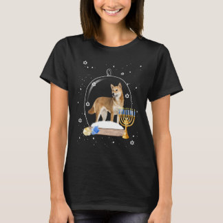 Camiseta Hanukkah Shiba Inu Dog Snow Globe Pajama