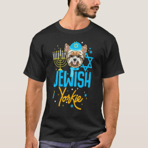 Camiseta Hanukkah Yorkie juewish Yorkshire Ugly Sweater Chr