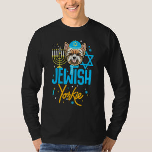 Camiseta Hanukkah Yorkie juewish Yorkshire Ugly Sweater Chr