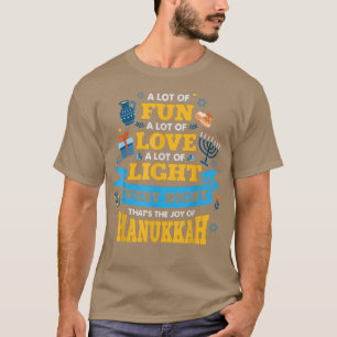 Camiseta HanukkahA lot of fun A lot of love A lot of Light 