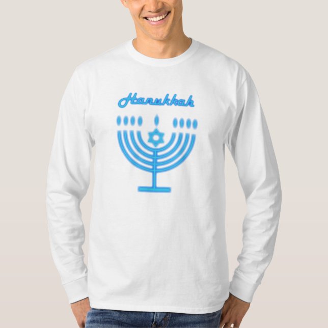 Camiseta Hanukkiah Happy Hanukkah Holiday Menorah (Frente)