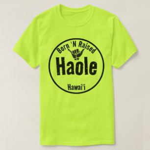 CAMISETA HAOLE NASCER 'N RAISED TRIBAL SHAKA HAWAII