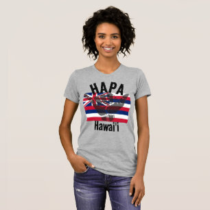 Camiseta HAPA HAWAII HI Flag TRIBAL SHAKA BG