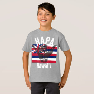 Camiseta HAPA HAWAII HI Sinalizador TRIBAL SHAKA BG