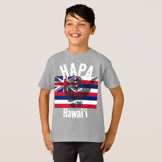 Camiseta HAPA HAWAII HI Sinalizador TRIBAL SHAKA BG