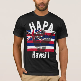Camiseta HAPA HAWAII HI Sinalizador TRIBAL SHAKA BG