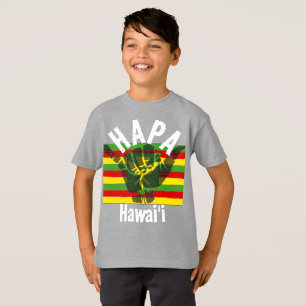 Camiseta HAPA HAWAII Kānaka Maoli Flag TRIBAL SHAKA BG What