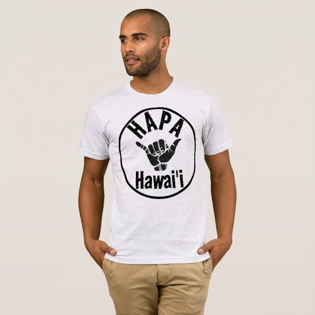 CAMISETA HAPA HAWAII TRIBAL SHAKA (Frente Completa)