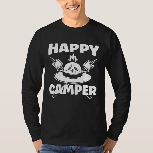 Camiseta Happiest Marshmallow Camper (Frente)