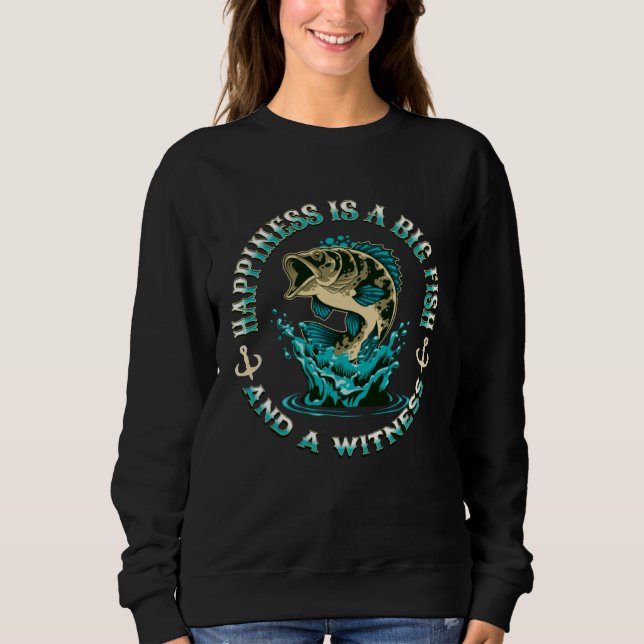 Camiseta Happiness is a Big Fish and a Witness Fisherman Fi (Frente)
