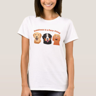 Camiseta Happiness is a Furry Friend