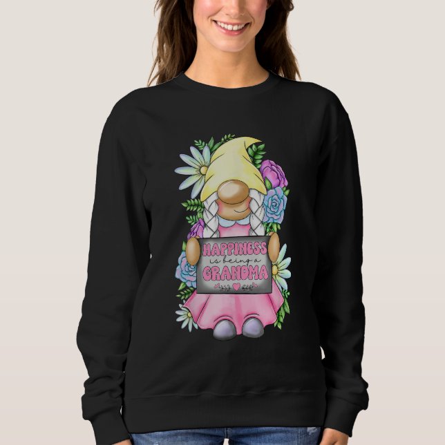 Camiseta Happiness Is Being A Grandma Gnome Cute Girl Mothe (Frente)