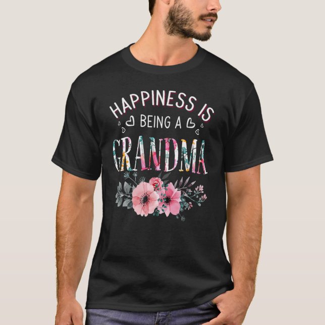 Camiseta Happiness is being a Grandma  Grandma Mothers Day (Frente)