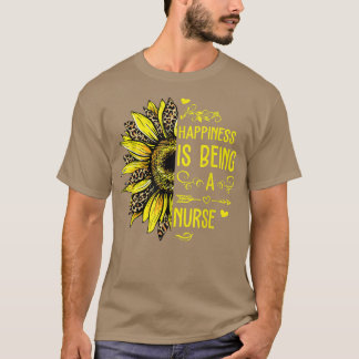 Camiseta Happiness Is Being A Nurse Sunflower Nurses Week W