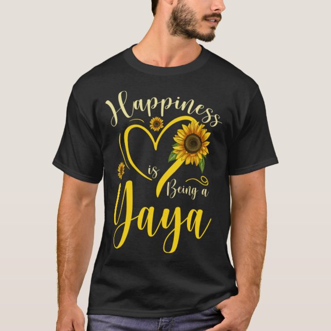 Camiseta Happiness Is Being A Yaya Sunflower Mother's Day W (Frente)