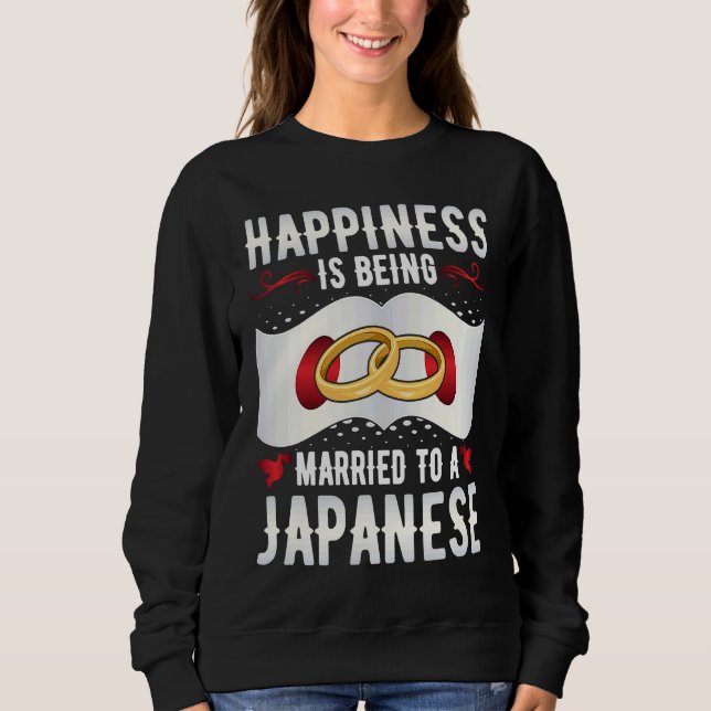 Camiseta Happiness Is Being Married to a Japanese Girl Wife (Frente)