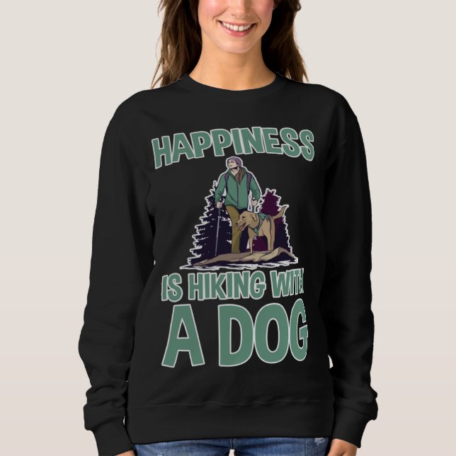Camiseta Happiness Is Hiking With A Dog (Frente)