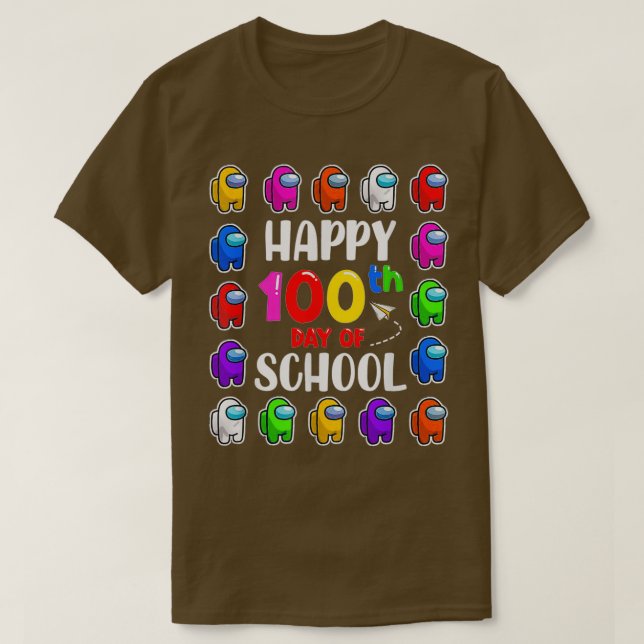 Camiseta Happy100thdayofschoolentre usforkidsgamelover (Frente do Design)