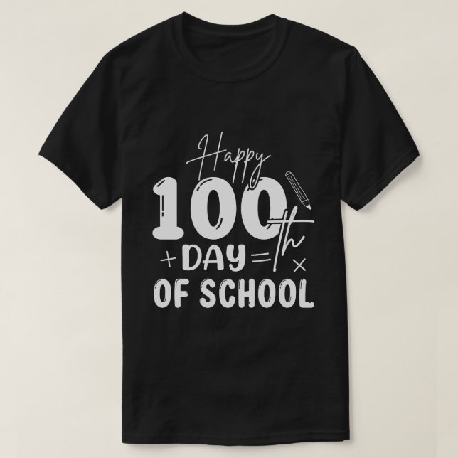 Camiseta Happy 100 day of school Teachers Kids Child Happy  (Frente do Design)