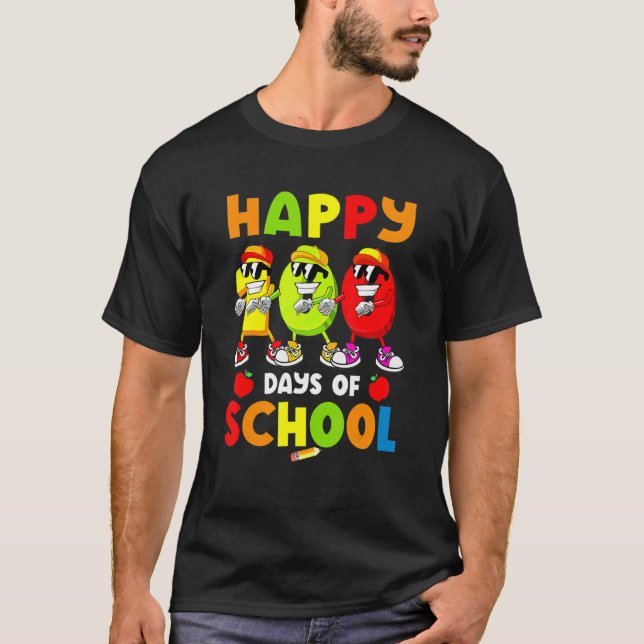 Camiseta Happy 100 Days Of School Flossing Dance 100 Days S (Frente)