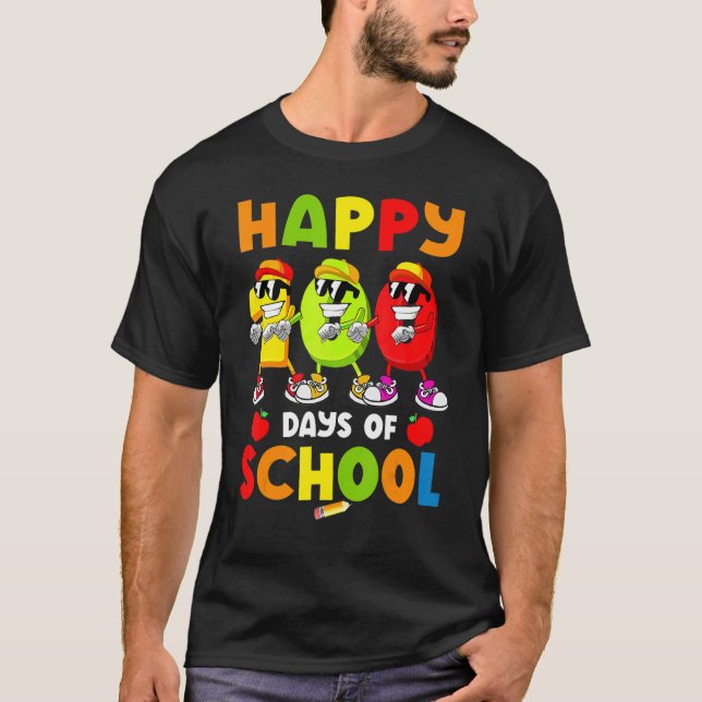 Camiseta Happy 100 Days Of School Flossing Dance 100 Days S (Frente)