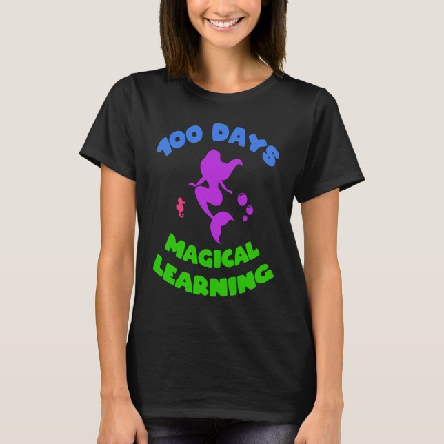 Camiseta Happy 100 Days Of School Magical Learning Adorable (Frente)