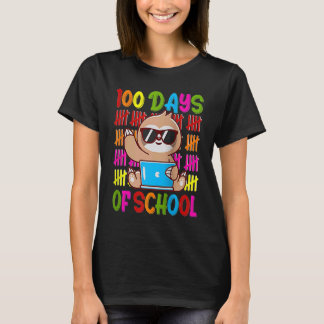 Camiseta Happy 100 Days of School Sloth Teacher Kid Student