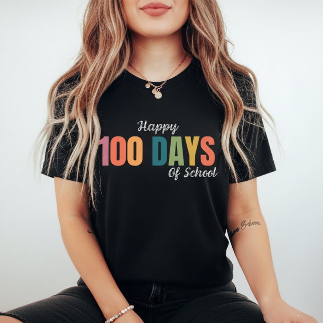 Camiseta Happy 100 Days of School Teacher (Criador carregado)