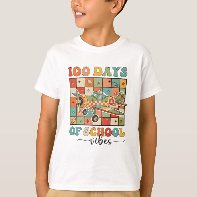 Camiseta Happy 100 Days of School vibes (Frente)