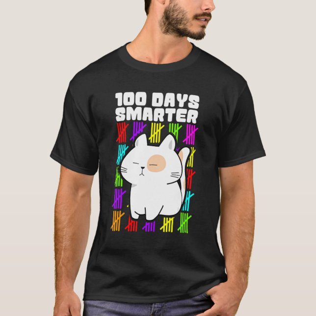 Camiseta Happy 100 Days Smarter Shirts, 100th Day Of School (Frente)
