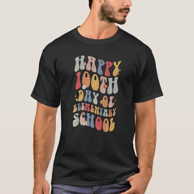 Camiseta Happy 100th Day Of Elementary School Teacher 100 D (Frente)