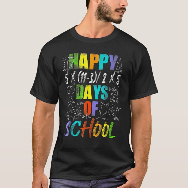 Camiseta Happy 100th Day Of School Equations Math Teacher 1 (Frente)