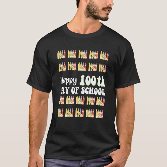 Camiseta Happy 100th Day Of School Student Gift 100 Days Of (Frente)