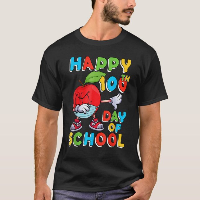 Camiseta Happy 100th Day Of School Teacher Students 100 Day (Frente)
