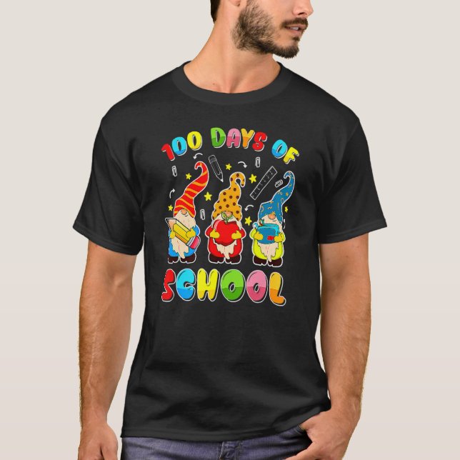 Camiseta Happy 100th Day Of School Three Gnomes Virtual Tea (Frente)