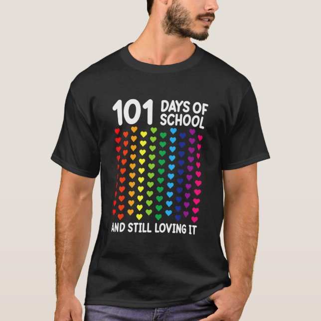 Camiseta Happy 101 Days School Cute Dog 100 Days Smarter St (Frente)