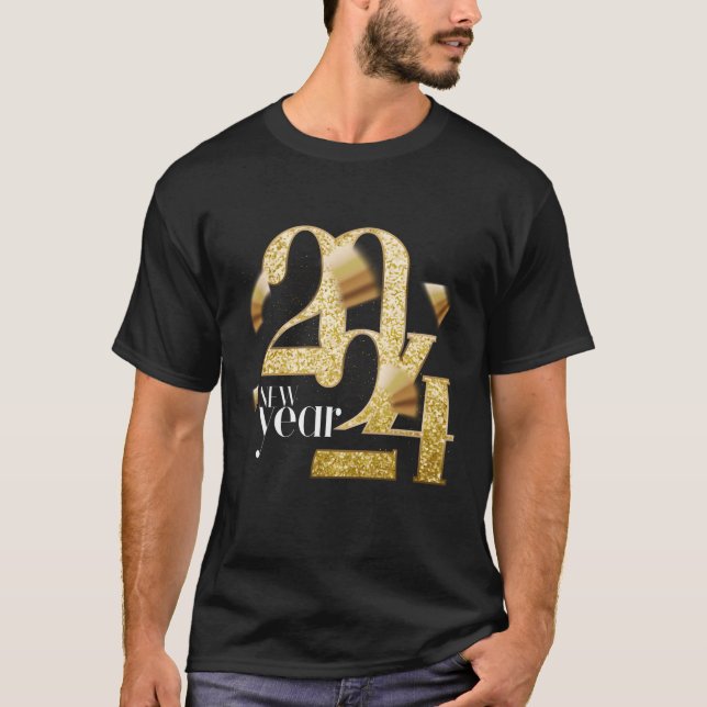 Camiseta Happy 2024 Véspera de ano novo Py Supply 2024 (Frente)