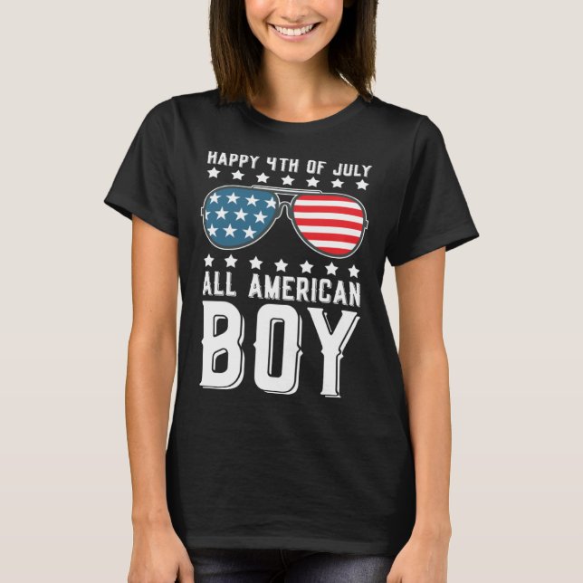 Camiseta Happy 4th of July All American Boy (Frente)
