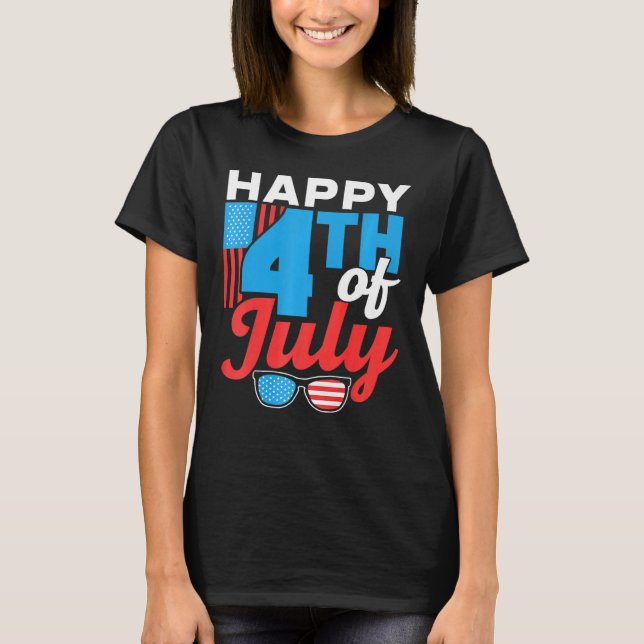 Camiseta Happy 4Th Of July Patriotic Usa America Independen (Frente)