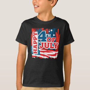 Camiseta Happy 4th of July - USA flag