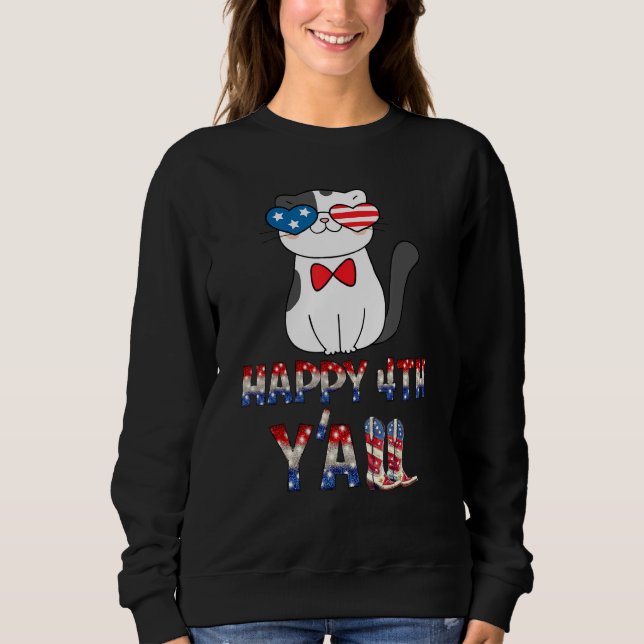 Camiseta Happy 4th Yall Fourth Of July Patriotic USA United (Frente)