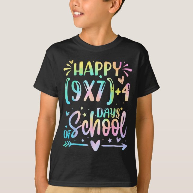 Camiseta Happy 67 Days Of School Math Teacher Students Six  (Frente)