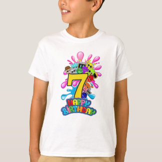 Camiseta Happy 7th Birthday Sprunki - Simon Funbot Oren