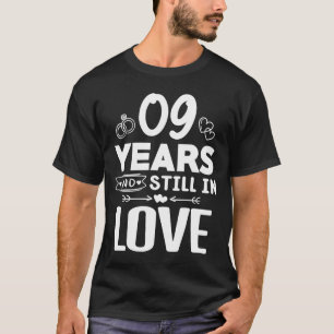 Camiseta Happy 9th Wedding Anniversary for Husband Wife