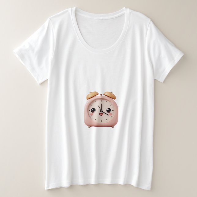 Camiseta Happy Alarm Clock Cartoon – Good Morning Sunshine (Frente do Design)