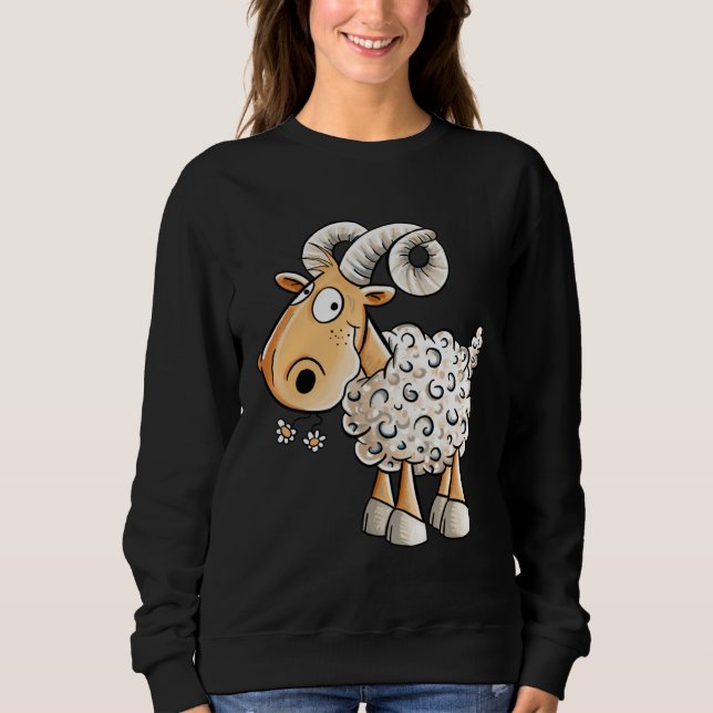 Camiseta Happy Aries Sheep Zodiac Sign For Aries (Frente)