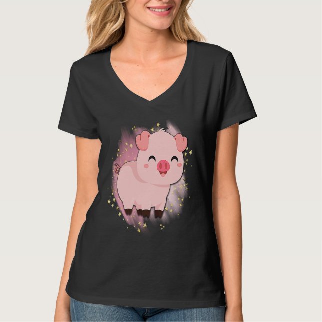 Camiseta Happy Baby Piggy National Pig Day (Frente)