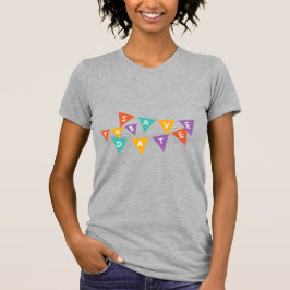Camiseta "Happy Birthday" Colorful Bunting Women's Graphic 