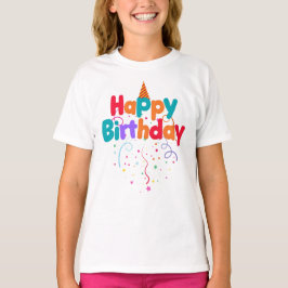 Camiseta Happy Birthday Confetti