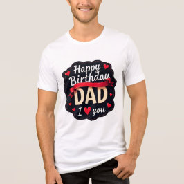 Camiseta Happy Birthday Dad-i love you dad